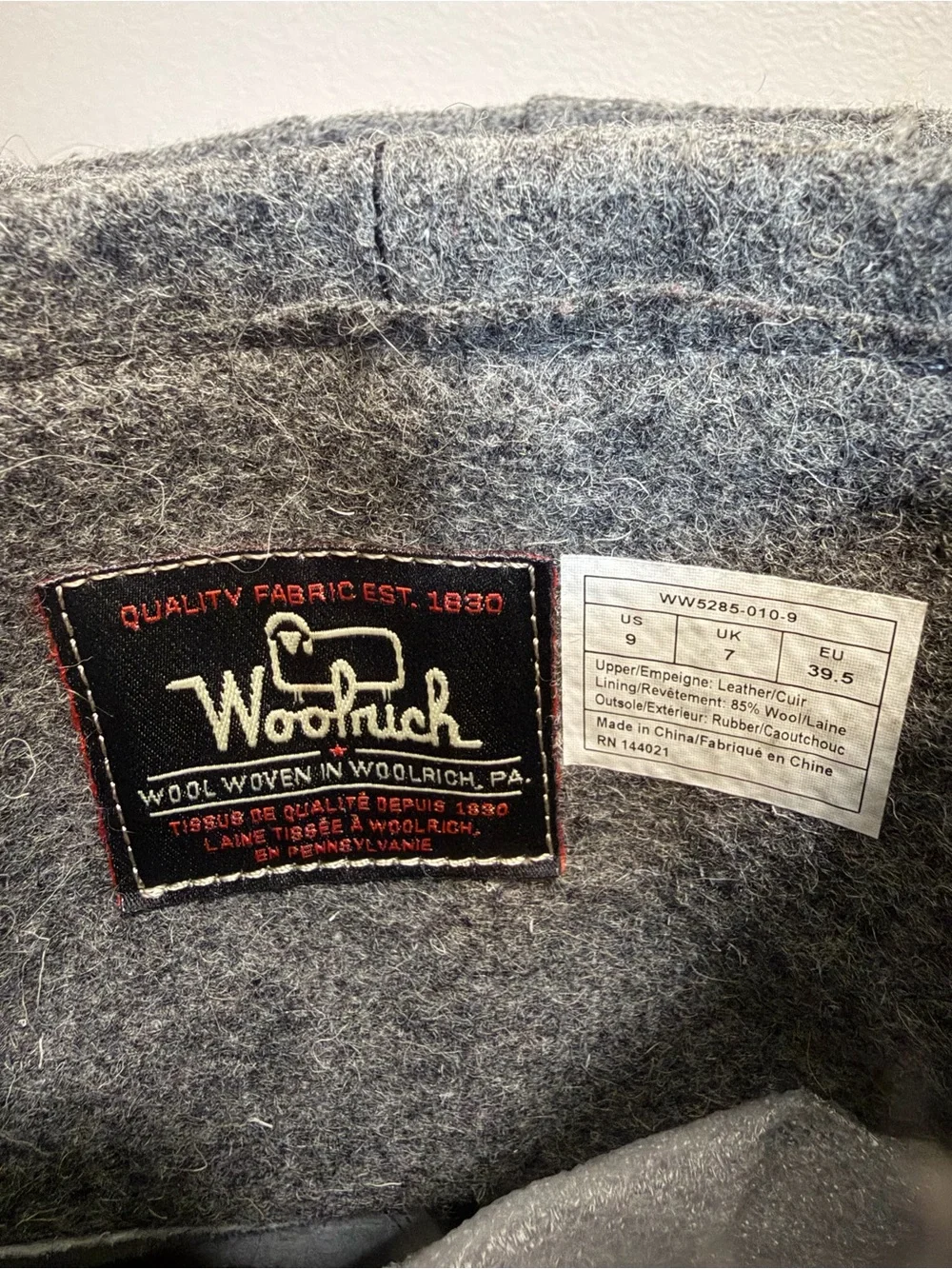 Woolrich Baltimore Boots Wool and Leather Moto Boots